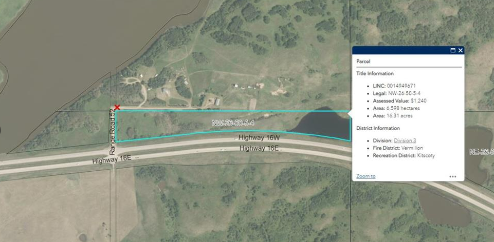 NW 26-50-5 W4 Rural Vermilion River, County of, T9X 2C1